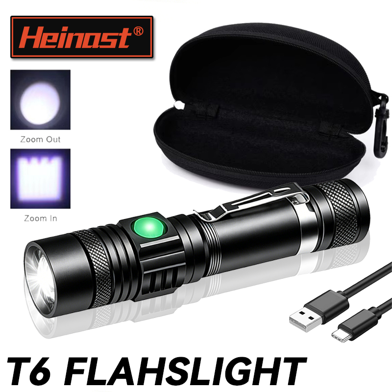 Outdoor Lighting Black - Torcia LED T6 Ricaricabile, Torcia Zoomabile