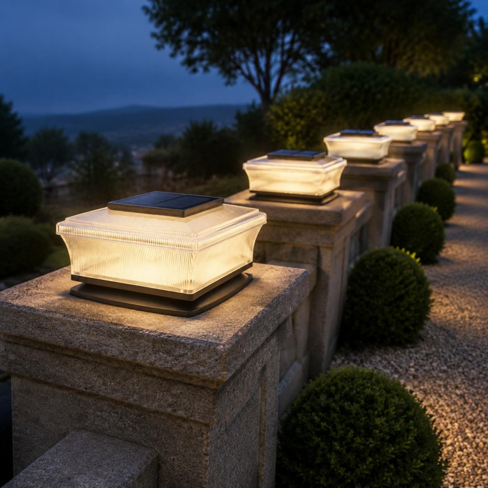 Outdoor Lighting Wireless - Lampada Solare per Pali Quadrata Senza