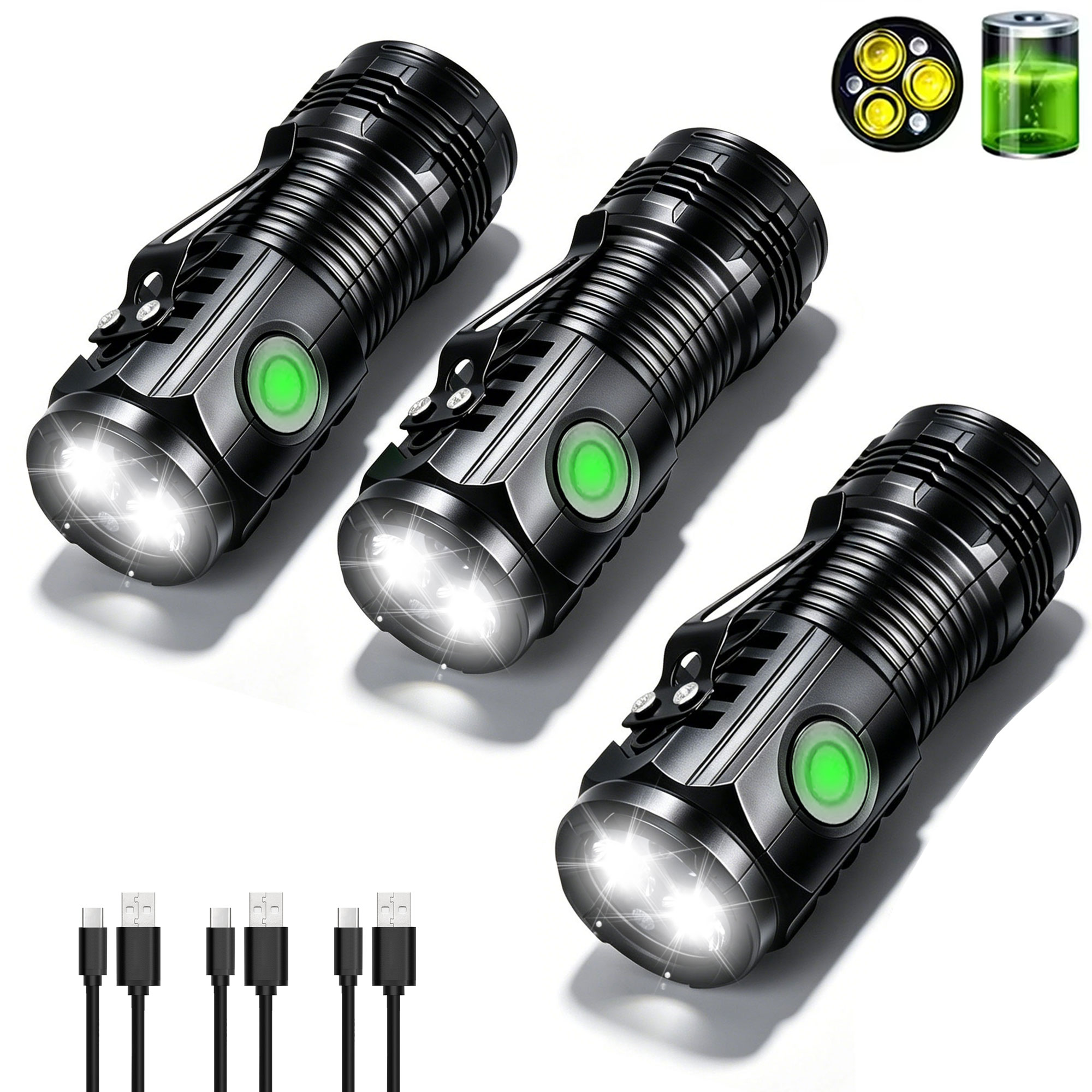 Outdoor Lighting Black - Torcia Portatile Ricaricabile per Esterni, Luce