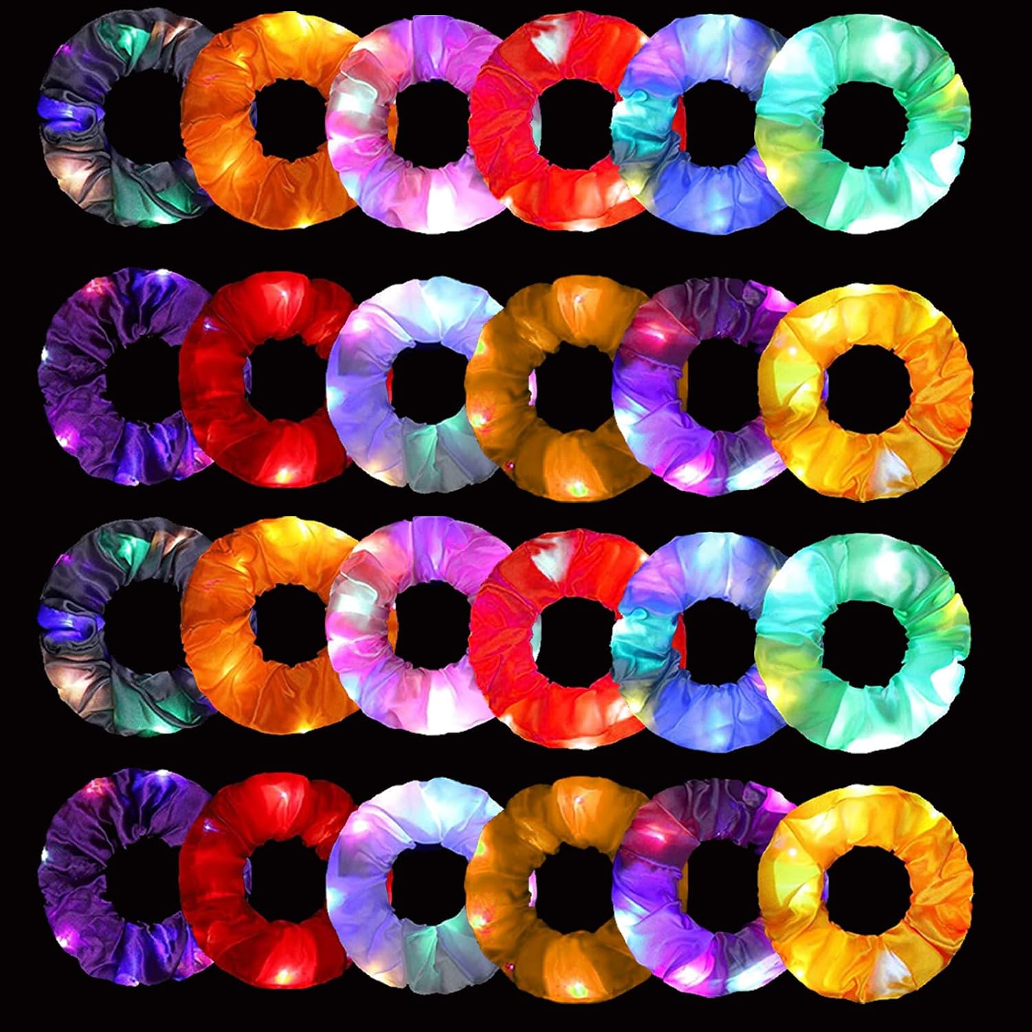 Outdoor Lighting Effects - 6 Pezzi Elastici per Capelli LED
