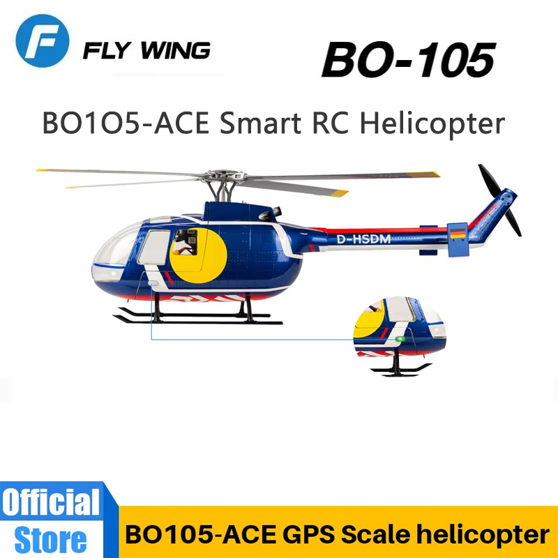 Outdoor Lighting Uk - Elicottero radiocomandato Flying Wing BO-105 blu
