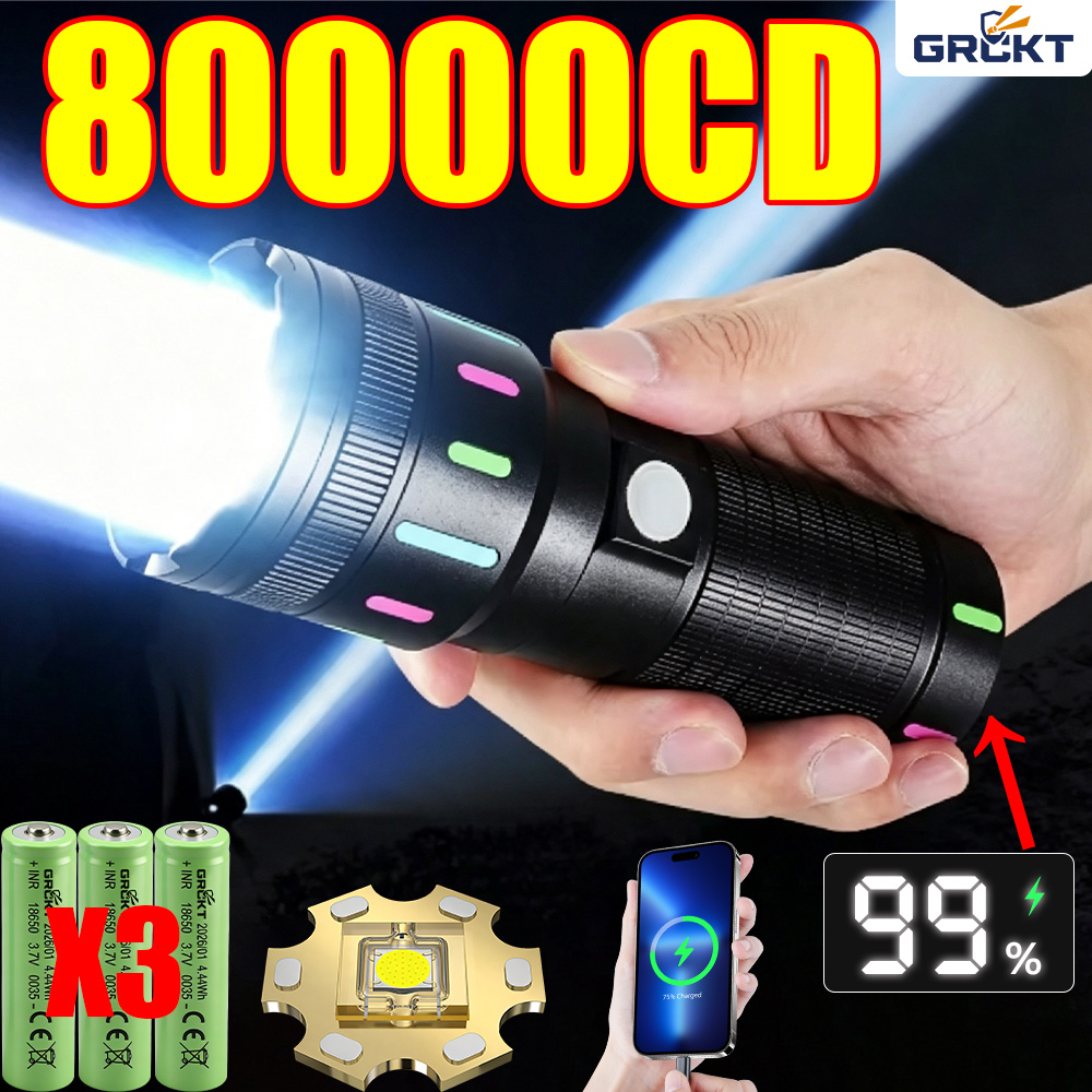 Outdoor Lighting Black - Torcia LED 80000CD, la più potente,