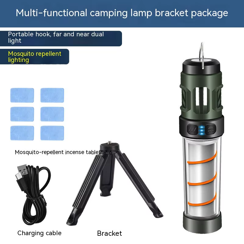 Outdoor Lighting Wireless - Lampada Antizanzare Multifunzione da Campeggio Ricaricabile,
