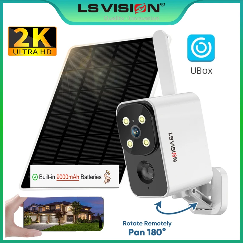 Outdoor Lighting Wireless - LS VISION Telecamera solare esterna Telecamera