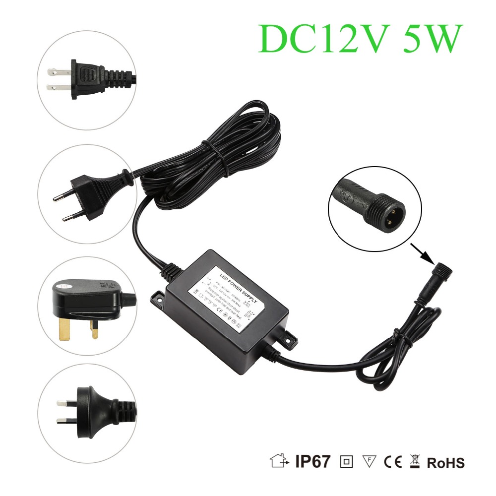 Outdoor Lighting Uk - Alimentatore Trasformatore Impermeabile IP67 DC12V 5W