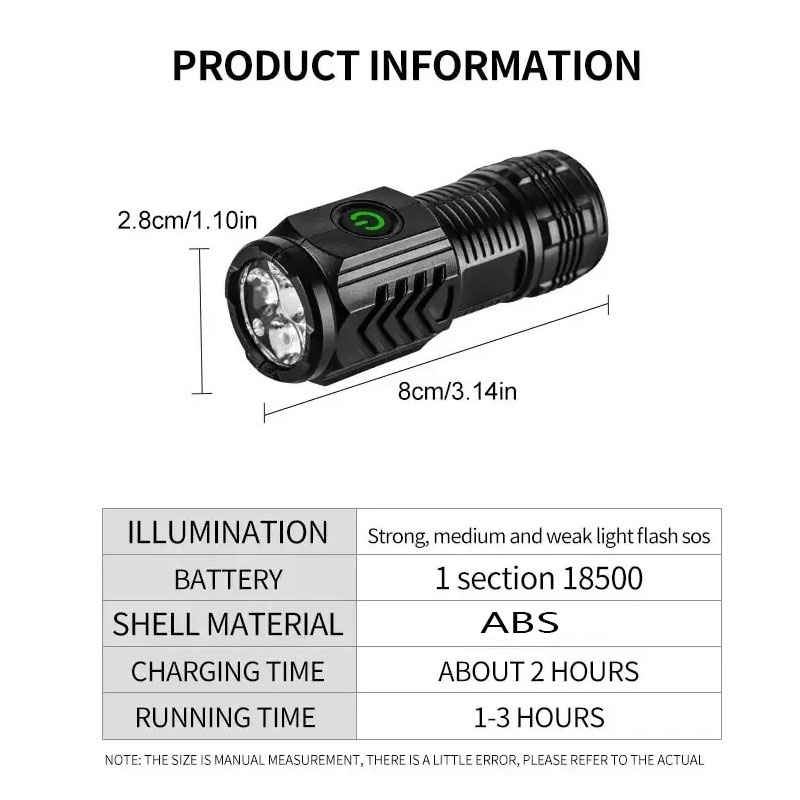Mini torcia a 3 LED con clip p - Outdoor Lighting Black recensione e prezzo