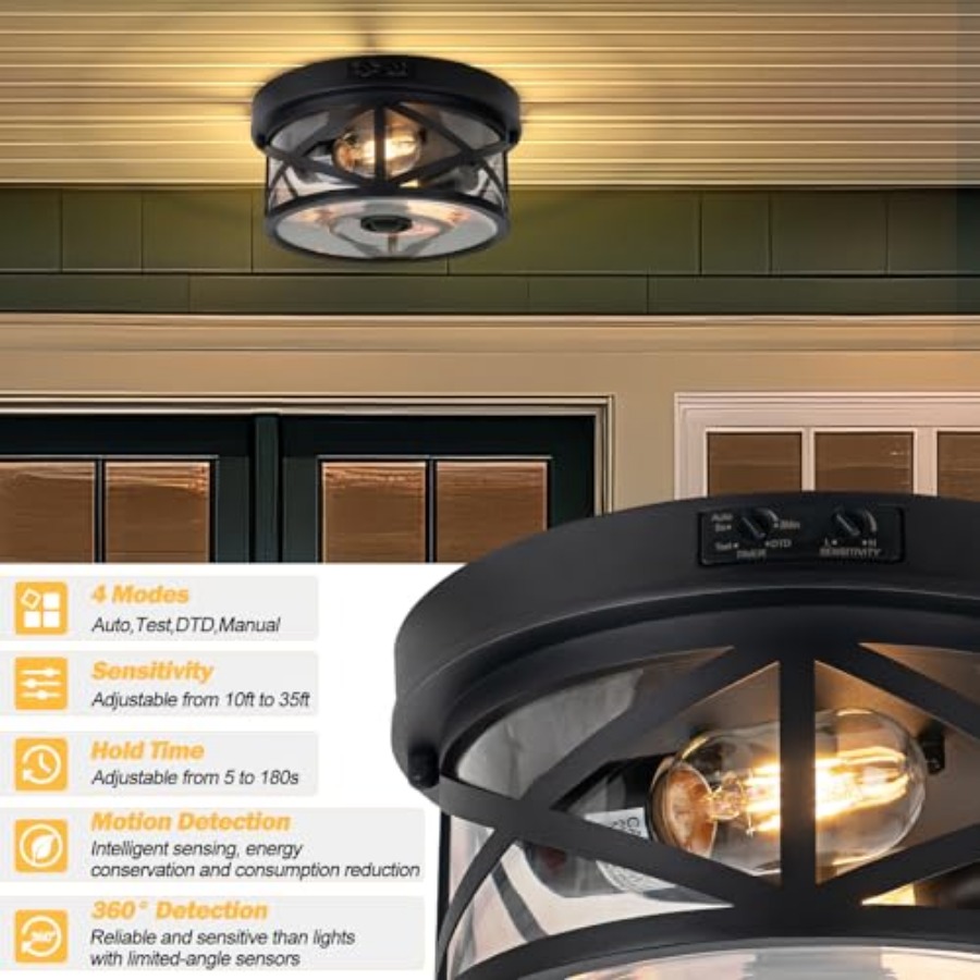 Lampada da soffitto per estern - Outdoor Lighting Black recensione e prezzo