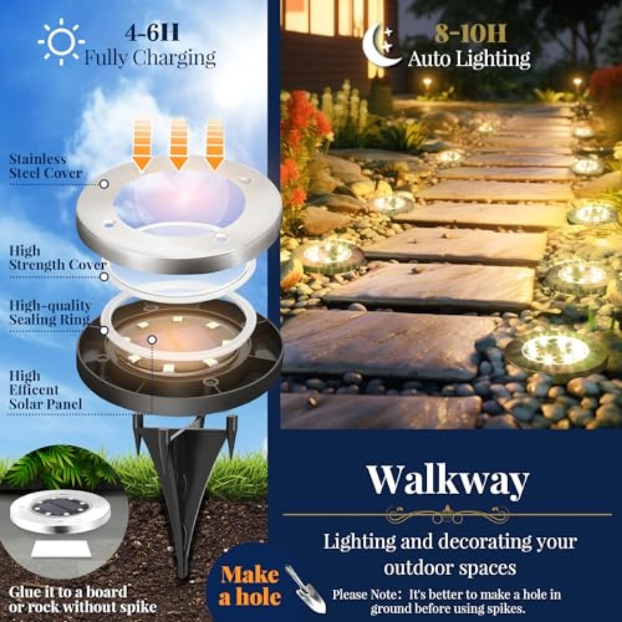 Luci Solari da Giardino, Illum - Outdoor Lighting Waterproof recensione e prezzo