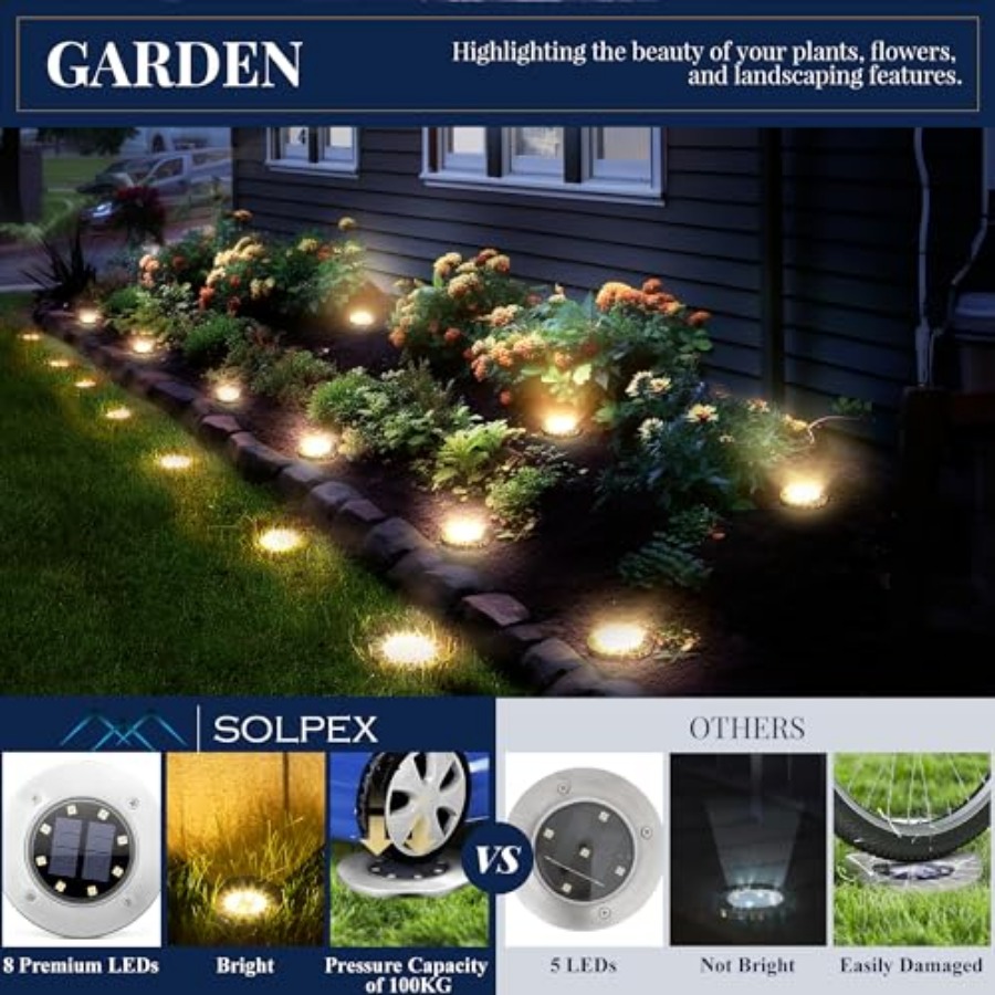 Luci Solari da Giardino, Illum - Outdoor Lighting Waterproof recensione e prezzo